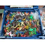 A Quantity of Mid XX Century and Later Plastic Figures by Crescent, Kellogg's, Lone Star, Among