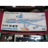 A Boxed Original Revell #H177, 1:144th Scale Cutaway Display Scandinavian Airlines 747 Jumbo Jet,