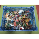 A Quantity of Mid XX Century and Later Plastic Figures by Cherilea, Lone Star, Among Others,