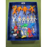 Twenty Four Mainly Plastic Spacemen and Alien Figures, including Captain Scarlett, good to