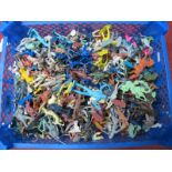 A Quantity of Plastic Figures by Various Manufacturers, playworn.