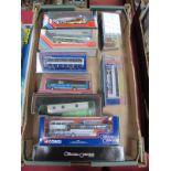 Nine Cased and Boxed Corgi and EFE 1.76th Scale Diecast Buses, all different and appear un-