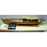 A Wooden Constructed Model of a Lake Windermere Type Steam Boat, no power plant or radio control