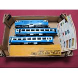 A Lima 'O' Gauge Big Big Hymek Train Plastic Model Locomotive 'Blue Flier', blue and white livery,