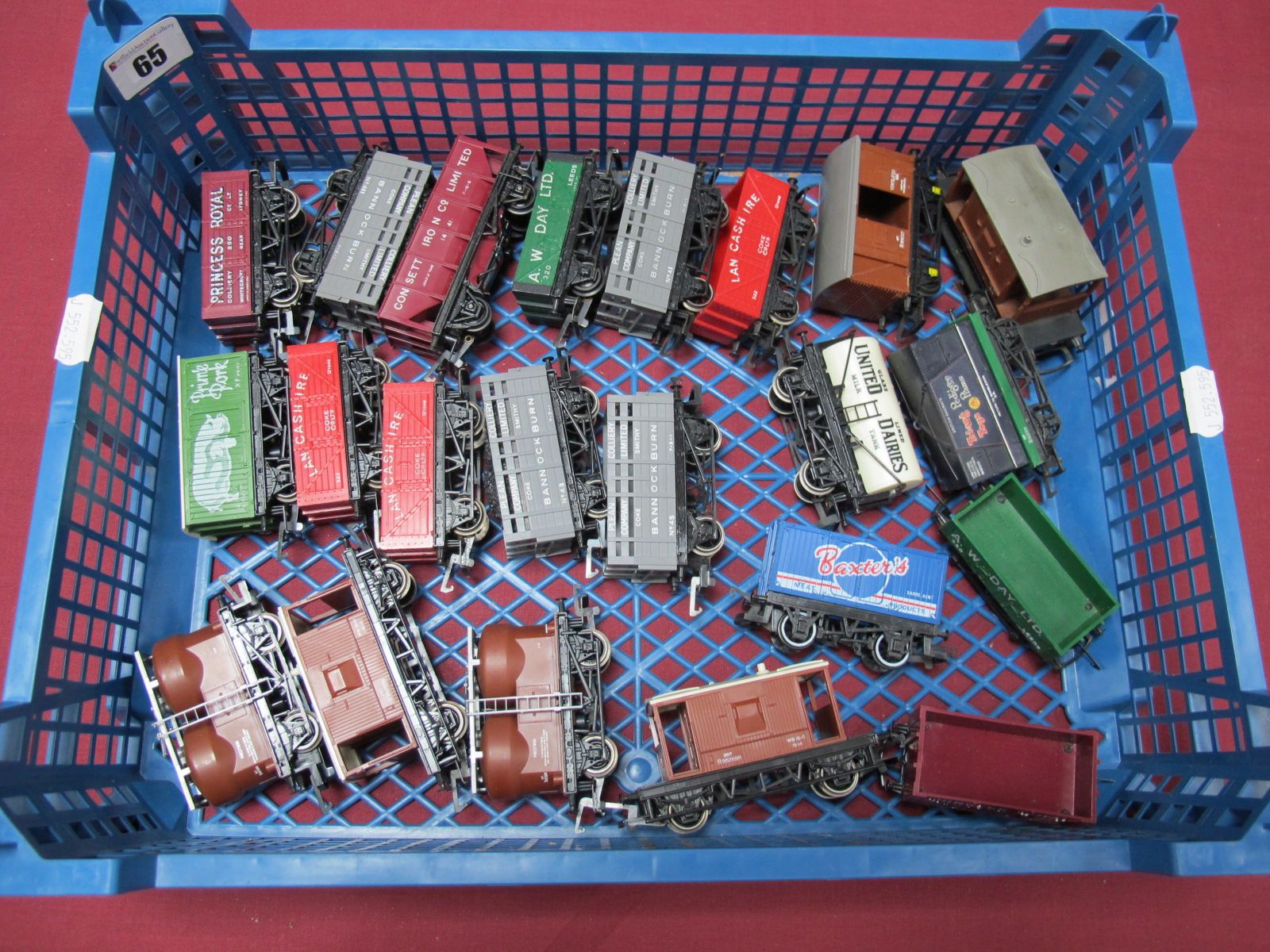 Twenty-Two 'OO' Gauge Rolling Stock Wagons, Tankers, Vans by Hornby, Tri-ang, including Coke wagon