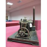 An Early XX Century Stationary Steam Plant by Doll and Co. of Germany, horizontal boiler with