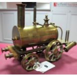 A Bassett Lowke 1970's Brass Built 'Birmingham' Dribbler Steam Locomotive, missing burner,