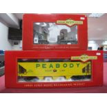 A Boxed Bachmann Big Haulers 'G' Gauge #98229 ""L"" Hoppers Wagon Peabody Short Line; together with