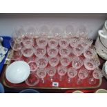 Webb and Other Cut Glass Drinking Glasses, Chinese bowl:- One Tray