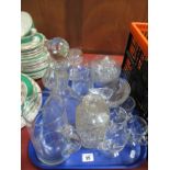Custard Glasses, decanters, bowls, etc:- One Tray