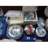 Five Villeroy & Boch Heinrich Trinket Boxes, and four plates Christmas related.