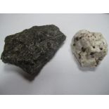 A Garnet in Mineral Specimen, 12.5cms long; together with another garnet in mineral specimen, 8cms