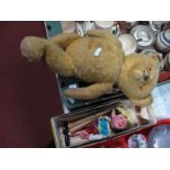 A Mid XX Century Gold Plush Teddy Bear, with growling box, approximately 43cm high, Pinocchio Pelham