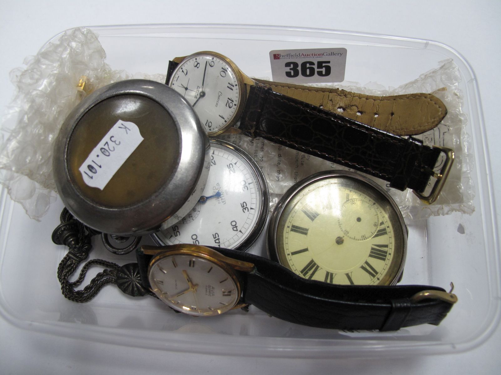 A Hallmarked Silver Cased Openface Pocketwatch, (bearing import marks) the dial with bold black