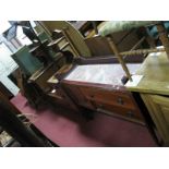 An Edwardian Inlaid Mahogany Two Part Bedroom Suite, comprising dressing table with oval shaped top,