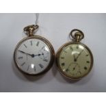 Waltham; An Openface Pocketwatch, the signed dial with black Roman numerals and seconds subsidiary