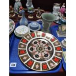 A Crown Derby 1128 Imari Plate, (2nd quality), Wedgwood, Minton, etc:- One Tray