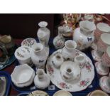 Aynsley China, Cottage Garden, Pembroke pattern, vases, spill vase, plate, etc:- One Tray