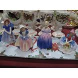 Royal Doulton Figurines, 'Monica' HN1467, 'Marie' HN1370, 'Ivy' HN1768, 'Pinky Do' HN1678. (4)