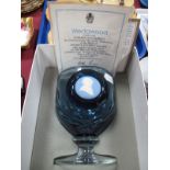 A Wedgwood Hand Cut Goblet, 250th Anniversary of George Stubbs, limited edition 290 of 500, with