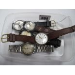 Lectro, Avalon, "Everite" King, Cyrus Revue and Timex Gent's Wristwatches. (5)