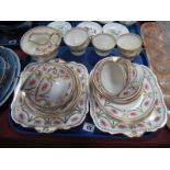 Paragon Swag and Rose Decoration Tea Ware, of thirty-four pieces:- One Tray