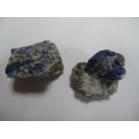 An Azurite in Mineral Specimen; together with another specimen. (2)