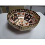 A Royal Crown Derby 6299 Imari Pattern Bowl, of octagonal form, 16cm diameter.