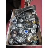 Tankards, trays, vases, other metalwares:- One Box