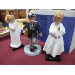 Royal Doulton Figurines, 'Bedtime' HN1978, 'Darling' HN1985, and 'Off to School' HN3768. (3)