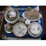 Vienna Style Plates, Derby saucers, Lilliput Lane cottages, etc:- One Tray