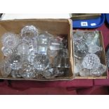 A Quantity of Crystal and Moulded Glass Decanter Stoppers, scent bottle stoppers, etc.