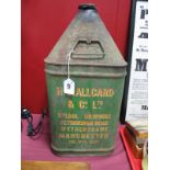 Allcard & Co. of Manchester Motor and Tractor Oil Tin Vessel, 50cm high.