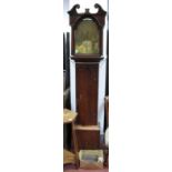 A Late XVIII Century Oak Eight-Day Longcase Clock, the brass dial signed "William Rutherford,