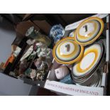 Wedgwood Table Wares, Devon lustre bowl, China and pottery tea and dinner wares (three boxes);