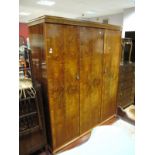 Cockaynes of Sheffield Mid XX Century Triple Wardrobe, with hanging compartments, inner trays, on
