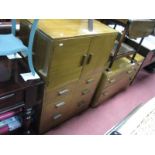 An Art Deco Walnut Dressing Table, and tallboy.