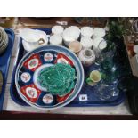 XIX Century Green Glass Liqueur Glasses, early XX Century Wedgwood coffee cans, Chinese blue and