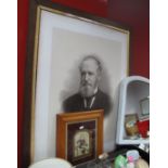 Early XX Century Photo Portrait of a Gentleman, 60.5 x 48cm, in an oak frame, small photographs of