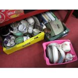 Ceramics, books, shoe polishing items, etc:- Three Boxes