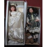 Porcelain Doll ' Knightsbridge Collection' Helen, together with one other.