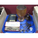 An Early XX Century Urn, XIX Century photo album, XVIII Century style bunch of keys, technical