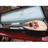 An Italian Mandolin, with butterfly decoration by Sound Box, bearing label 'Ferdinando Lapini,