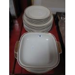 Volrsledt(?) Continental Part Dinner Service, including plates, tureen, side plates, etc, all with