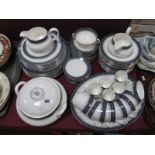 A Royal Doulton Sherbrooke Dinner Service, of approximately sixty nine pieces including oval meat