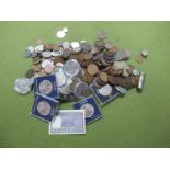 An Assortment of Modern Base Metal Coins, GB and Foreign. Base metal crowns are common place.