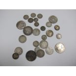 Approximately 143g of Mixed Foreign Silver Coins.