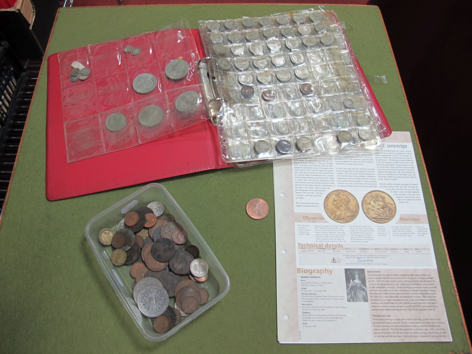 A Collection of GB Coins of Mixed Denominations, often in a loose leaf folder. Very occasionally the