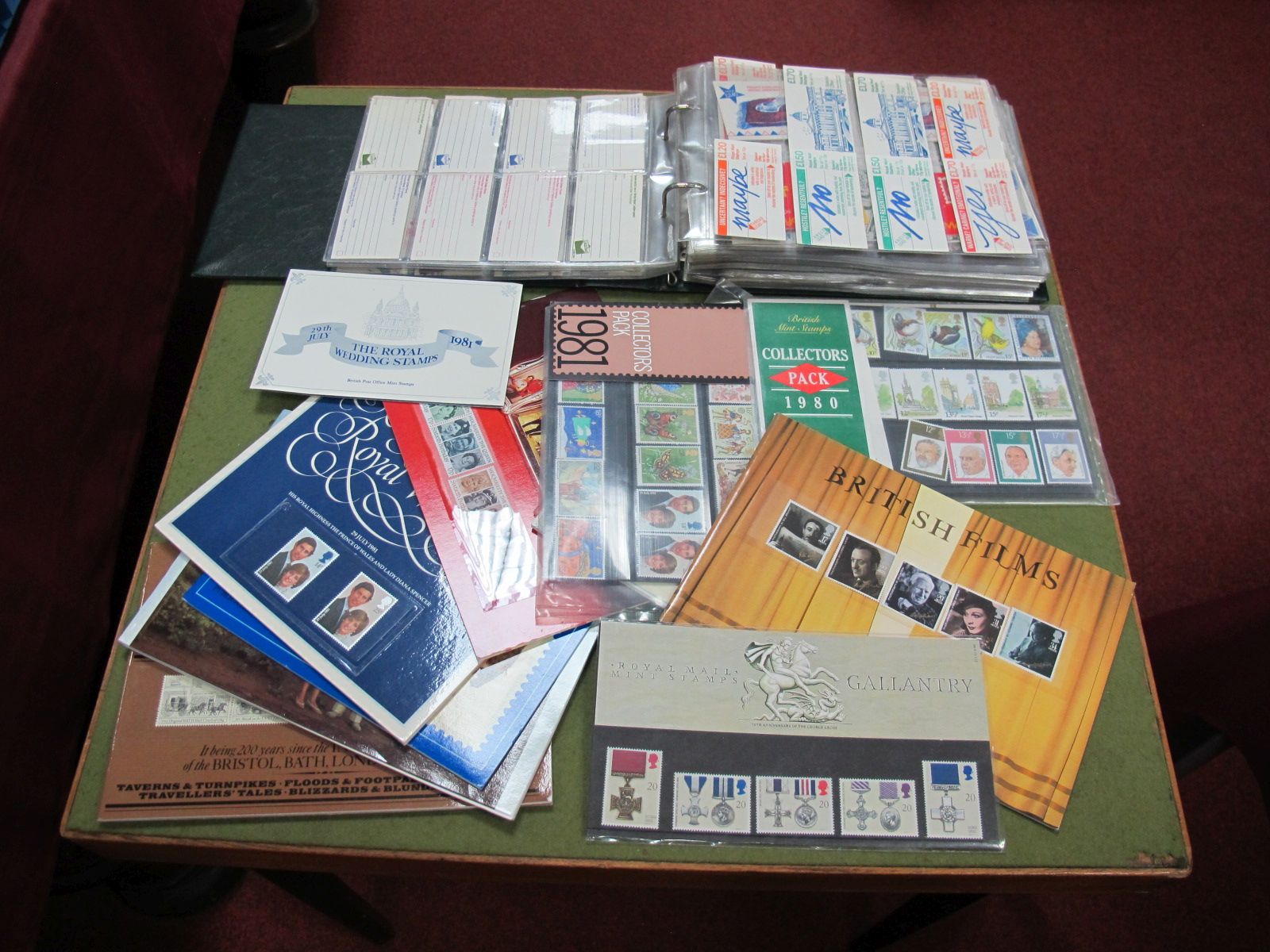 G.B. Royal Mail Mint Stamps, in booklets and presentation packs, predominately circa 1980's with a