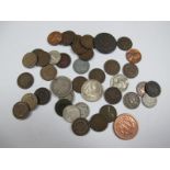 A Collection of the Coins of the USA, silver and base metal. Indian Head cents are abundant.